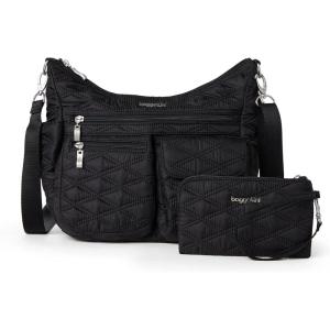 imageBaggallini Modern Everywhere Crossbody Women 11x9x45 RFID Hobo BagBlack Quilt