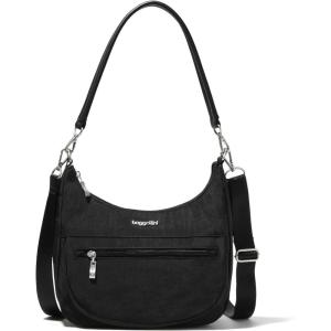 imageBaggallini Modern Pocket Half Moon 11quotx105quot Shoulder Women WReplaceable Straps Converts to Crossbody BagBlack
