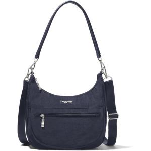 imageBaggallini Modern Pocket Half Moon 11quotx105quot Shoulder Women WReplaceable Straps Converts to Crossbody BagFrench Navy