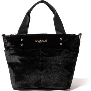 imageBaggallini Mini Carryall ToteBlack Velvet With Gold Hardware