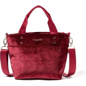imageBaggallini Mini Carryall ToteRed Velvet With Gold Hardware