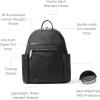 imageBaggallini Securtex Antitheft Vacation Travel Backpack 10x13 SlashResistant Nylon Daypack wRFIDBlack Cheetah
