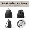 imageBaggallini Securtex Antitheft Vacation Travel Backpack 10x13 SlashResistant Nylon Daypack wRFIDBlack Cheetah