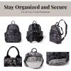 imageBaggallini Securtex Antitheft Vacation Travel Backpack 10x13 SlashResistant Nylon Daypack wRFIDBlack Hydrangea