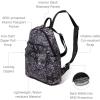 imageBaggallini Securtex Antitheft Vacation Travel Backpack 10x13 SlashResistant Nylon Daypack wRFIDBlack Hydrangea