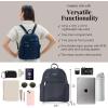 imageBaggallini Securtex Antitheft Vacation Travel Backpack 10x13 SlashResistant Nylon Daypack wRFIDFrench Navy
