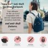 imageBaggallini Securtex Antitheft Vacation Travel Backpack 10x13 SlashResistant Nylon Daypack wRFIDLapis