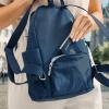imageBaggallini Securtex Antitheft Vacation Travel Backpack 10x13 SlashResistant Nylon Daypack wRFIDLapis