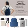 imageBaggallini Securtex Antitheft Vacation Travel Backpack 10x13 SlashResistant Nylon Daypack wRFIDLapis