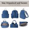 imageBaggallini Securtex Antitheft Vacation Travel Backpack 10x13 SlashResistant Nylon Daypack wRFIDLapis