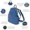 imageBaggallini Securtex Antitheft Vacation Travel Backpack 10x13 SlashResistant Nylon Daypack wRFIDLapis