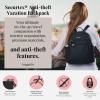 imageBaggallini Securtex Antitheft Vacation Travel Backpack 10x13 SlashResistant Nylon Daypack wRFIDPortobello