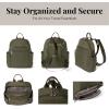 imageBaggallini Securtex Antitheft Vacation Travel Backpack 10x13 SlashResistant Nylon Daypack wRFIDThyme