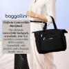 imageBaggallini Trifecta Convertible Backpack Crossbody Tote Bag11x12 Lightweight Travel Bag WRFID Phone WristletBlack