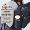 imageBaggallini Trifecta Convertible Backpack Crossbody Tote Bag11x12 Lightweight Travel Bag WRFID Phone WristletSterling Shimmer