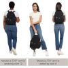 imageBaggallini womens New Classic Heritage With Rfid Phone Wristlet All Day Backpack Sterling Shimmer One Size USBlack