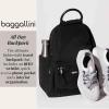 imageBaggallini womens New Classic Heritage With Rfid Phone Wristlet All Day Backpack Sterling Shimmer One Size USBlack