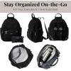 imageBaggallini womens New Classic Heritage With Rfid Phone Wristlet All Day Backpack Sterling Shimmer One Size USBlack Faux Shearling
