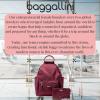 imageBaggallini womens New Classic Heritage With Rfid Phone Wristlet All Day Backpack Sterling Shimmer One Size USDark Cherry