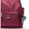 imageBaggallini womens New Classic Heritage With Rfid Phone Wristlet All Day Backpack Sterling Shimmer One Size USDark Cherry