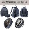 imageBaggallini womens New Classic Heritage With Rfid Phone Wristlet All Day Backpack Sterling Shimmer One Size USFrench Navy