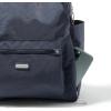 imageBaggallini womens New Classic Heritage With Rfid Phone Wristlet All Day Backpack Sterling Shimmer One Size USFrench Navy