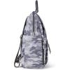 imageBaggallini womens New Classic Heritage With Rfid Phone Wristlet All Day Backpack Sterling Shimmer One Size USGrey Camo Print