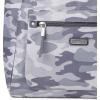imageBaggallini womens New Classic Heritage With Rfid Phone Wristlet All Day Backpack Sterling Shimmer One Size USGrey Camo Print