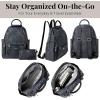 imageBaggallini womens New Classic Heritage With Rfid Phone Wristlet All Day Backpack Sterling Shimmer One Size USMidnight Blossom Print