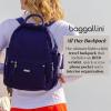 imageBaggallini womens New Classic Heritage With Rfid Phone Wristlet All Day Backpack Sterling Shimmer One Size USNavy