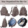 imageBaggallini womens New Classic Heritage With Rfid Phone Wristlet All Day Backpack Sterling Shimmer One Size USSterling Shimmer