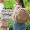 imageBaggallini womens New Classic Heritage With Rfid Phone Wristlet All Day Backpack Sterling Shimmer One Size USTaupe Faux Shearling