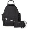 imageBaggallini womens New Classic Heritage With Rfid Phone Wristlet All Day Backpack Sterling Shimmer One Size USBlack