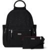 imageBaggallini womens New Classic Heritage With Rfid Phone Wristlet All Day Backpack Sterling Shimmer One Size USBlack Cheetah Emboss