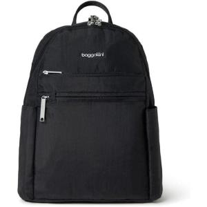 imageBaggallini Securtex Antitheft Vacation Travel Backpack 10x13 SlashResistant Nylon Daypack wRFIDBlack