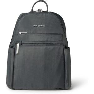 imageBaggallini Securtex Antitheft Vacation Travel Backpack 10x13 SlashResistant Nylon Daypack wRFIDCharcoal