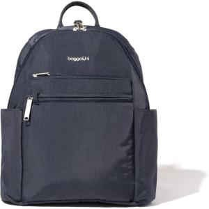 imageBaggallini Securtex Antitheft Vacation Travel Backpack 10x13 SlashResistant Nylon Daypack wRFIDFrench Navy