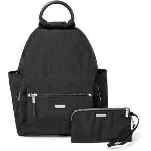 imageBaggallini womens New Classic Heritage With Rfid Phone Wristlet All Day Backpack Sterling Shimmer One Size USBlack