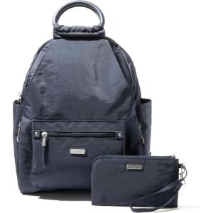 imageBaggallini womens New Classic Heritage With Rfid Phone Wristlet All Day Backpack Sterling Shimmer One Size USFrench Navy