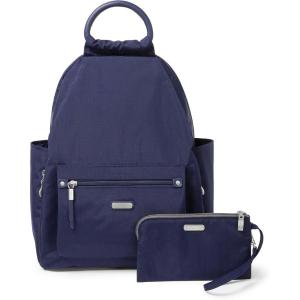 imageBaggallini womens New Classic Heritage With Rfid Phone Wristlet All Day Backpack Sterling Shimmer One Size USNavy