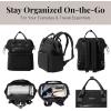 imageBaggallini Soho Backpack  Travel Laptop Backpack for Women  Lightweight WaterResistant Luggage Bag French NavyBlack Neoprene