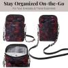 imageBaggallini Take Two Bryant RFID Crossbody BagRed Onyx Watercolor Quilt With Chain