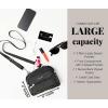 imageBaggallini Triple Zip Small Crossbody Bag for Women  8x6 inch Convertible Fanny Pack Belt Bag  Lightweight WaterresistantBlack
