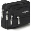 imageBaggallini Triple Zip Small Crossbody Bag for Women  8x6 inch Convertible Fanny Pack Belt Bag  Lightweight WaterresistantBlack Cheetah