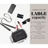 imageBaggallini Triple Zip Small Crossbody Bag for Women  8x6 inch Convertible Fanny Pack Belt Bag  Lightweight WaterresistantBlack Puff