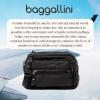 imageBaggallini Triple Zip Small Crossbody Bag for Women  8x6 inch Convertible Fanny Pack Belt Bag  Lightweight WaterresistantBlack Puff