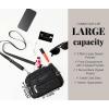 imageBaggallini Triple Zip Small Crossbody Bag for Women  8x6 inch Convertible Fanny Pack Belt Bag  Lightweight WaterresistantBlack Quilt