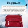 imageBaggallini Triple Zip Small Crossbody Bag for Women  8x6 inch Convertible Fanny Pack Belt Bag  Lightweight WaterresistantCrimson Red