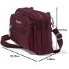 imageBaggallini Triple Zip Small Crossbody Bag for Women  8x6 inch Convertible Fanny Pack Belt Bag  Lightweight WaterresistantDark Cherry