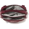 imageBaggallini Triple Zip Small Crossbody Bag for Women  8x6 inch Convertible Fanny Pack Belt Bag  Lightweight WaterresistantDark Cherry